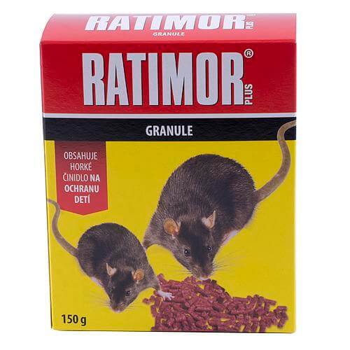 Návnada RATIMOR® Bromadiolon pellets, granule,150 g